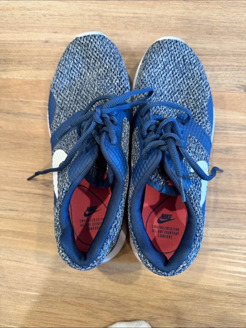 Nike Kids Blue and White Knit Sneakers